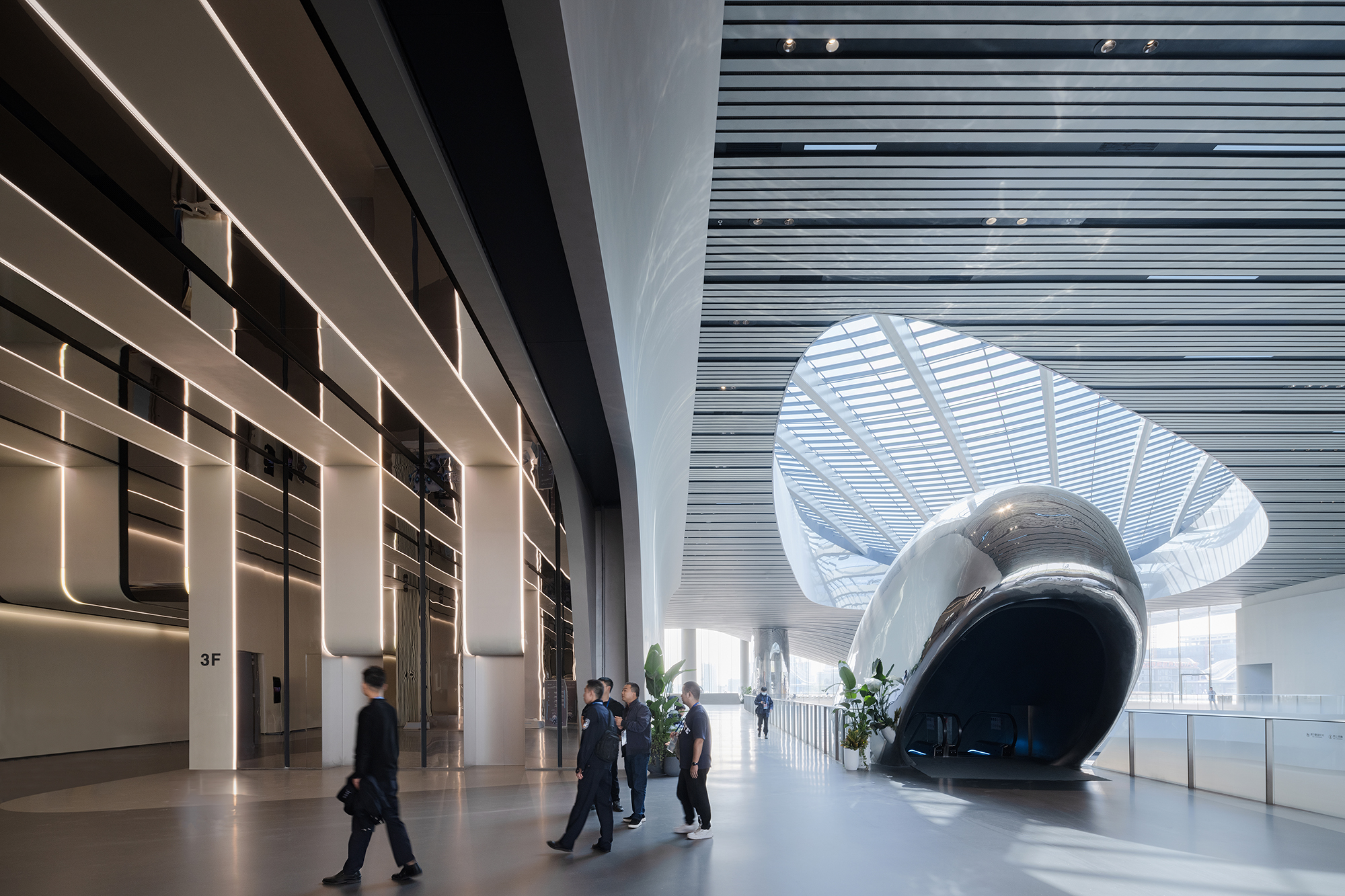 water-inspired architecture, riverfront buildings, urban design, modern Chinese architecture, tranquil environments, architectural aesthetics, public spaces, innovative structures, landscape and architecture, iconic projects