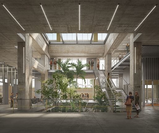 Transforma7on/Adap7ve Re-Use of Tres Xemeneies/Three Chimneys into Catalunya Media City. Image: Garcés de Seta Bonet Arquitectes and MARVEL