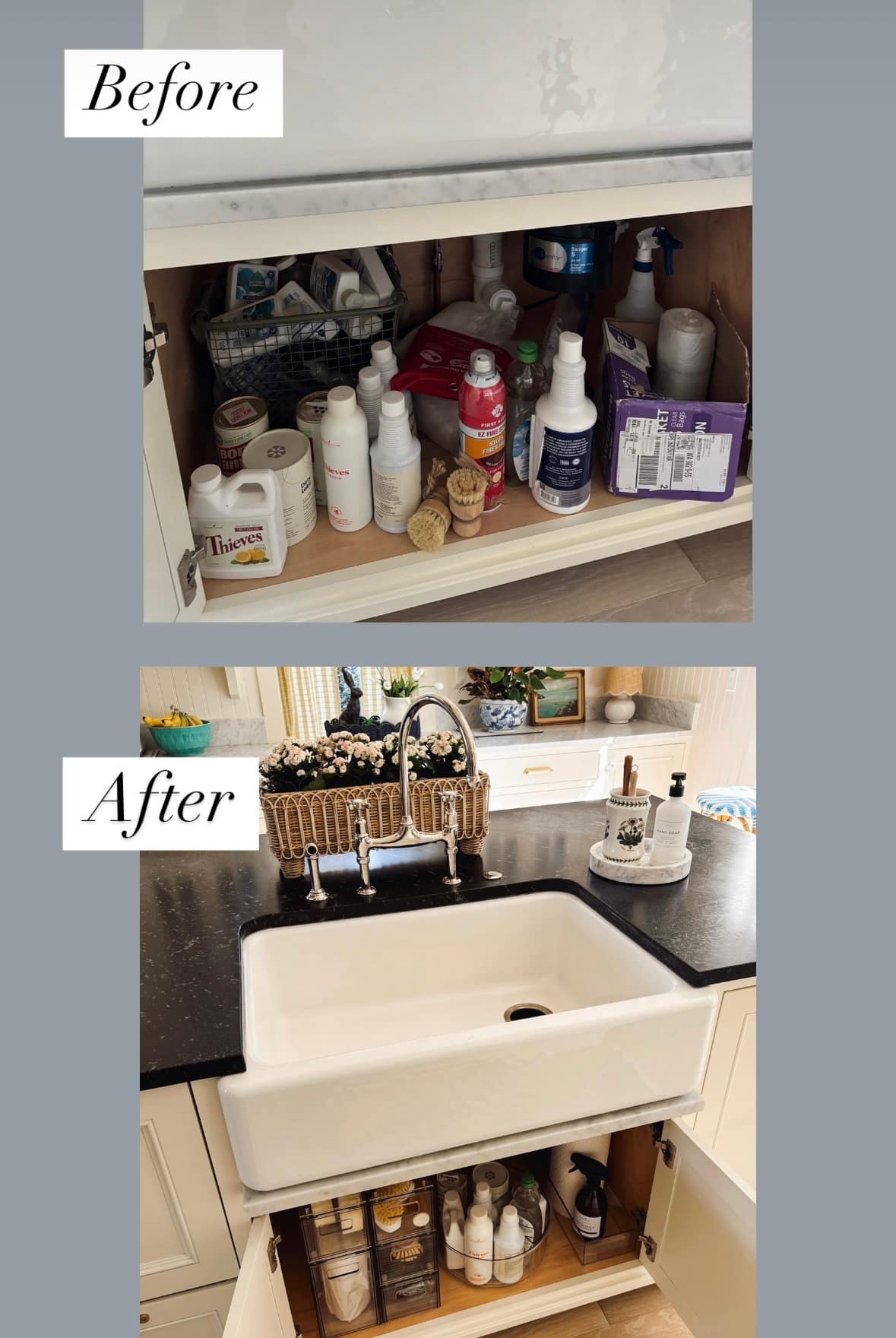 Organize under the sink