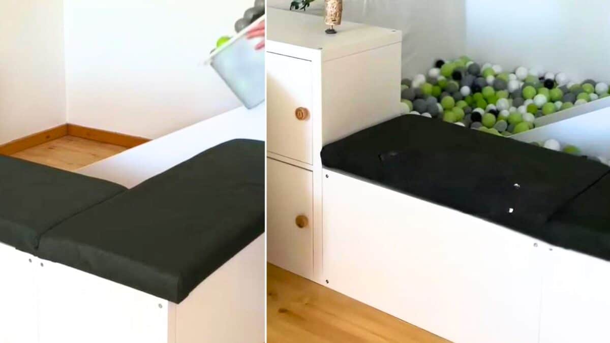 This Mom Made a Ball Pit From IKEA Shelves (It's The Funnest Hack We've Seen In A Long Time!) 5 KALLAX ball pit