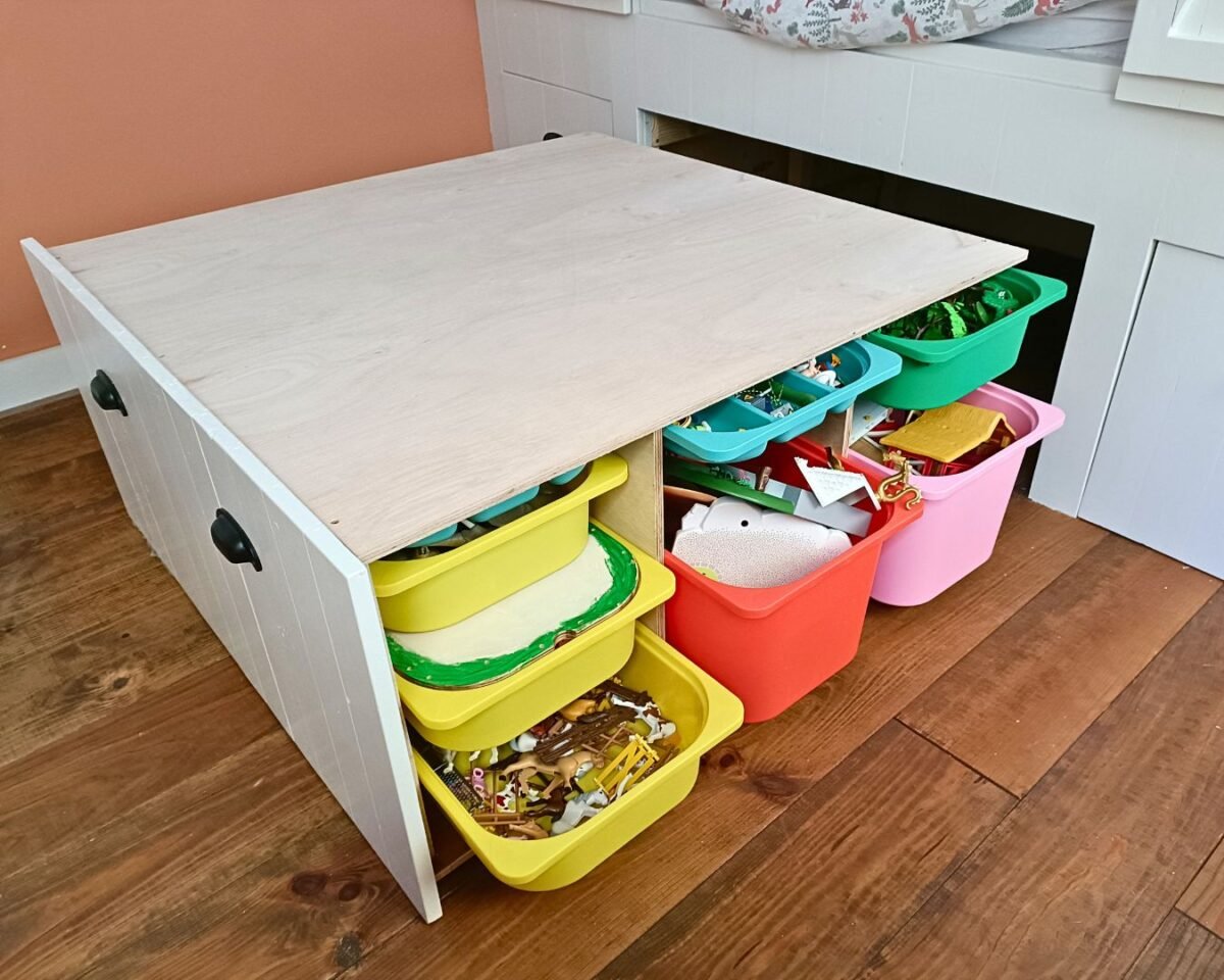 pull out storage drawer for playmobile with trofast containers 2