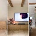 This Custom Media Console Is Making Waves and Has Everyone Talking 3 scalloped TV stand IKEA BESTA media unit hack