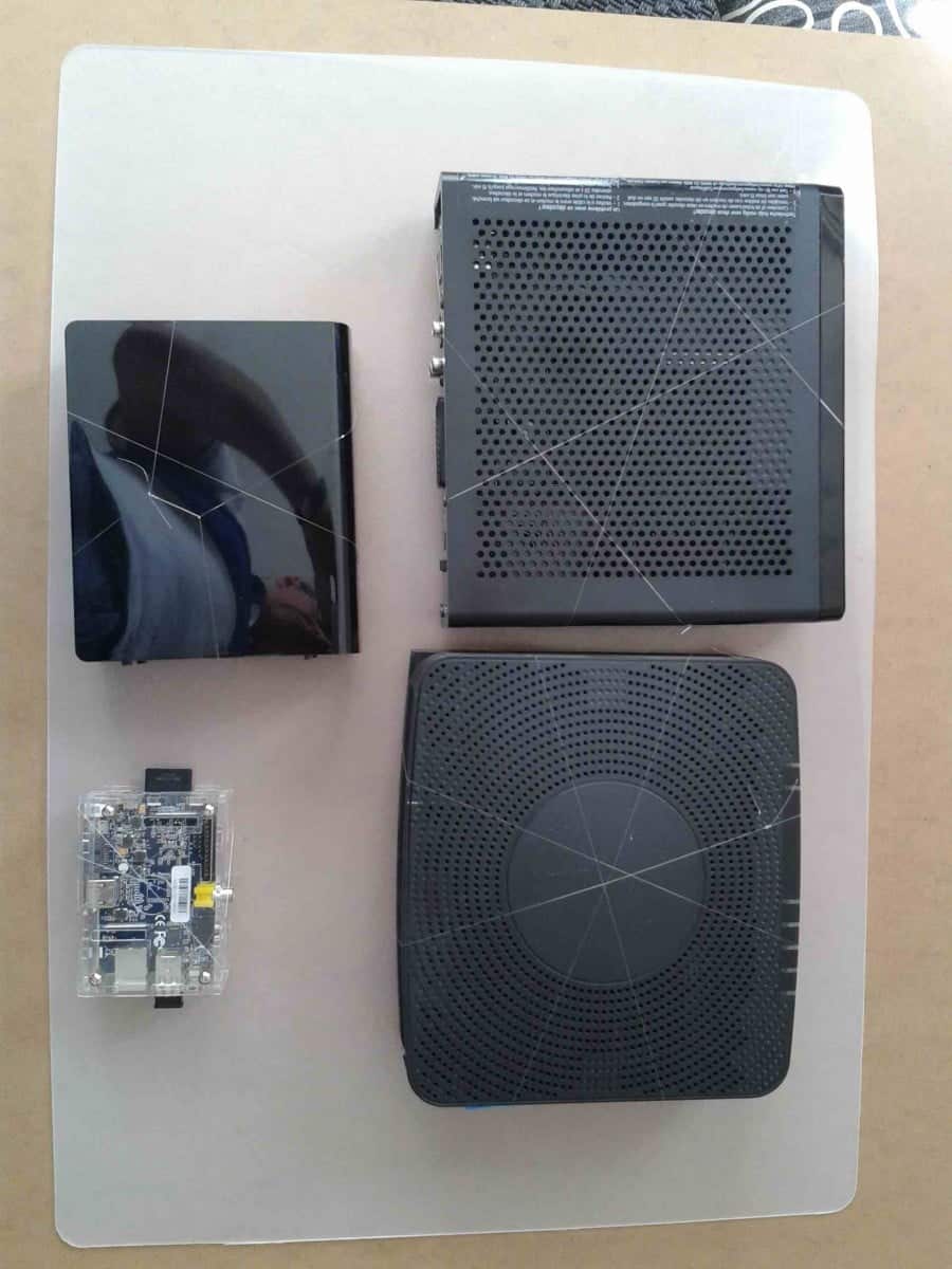 Hide your electronic devices behind the TV