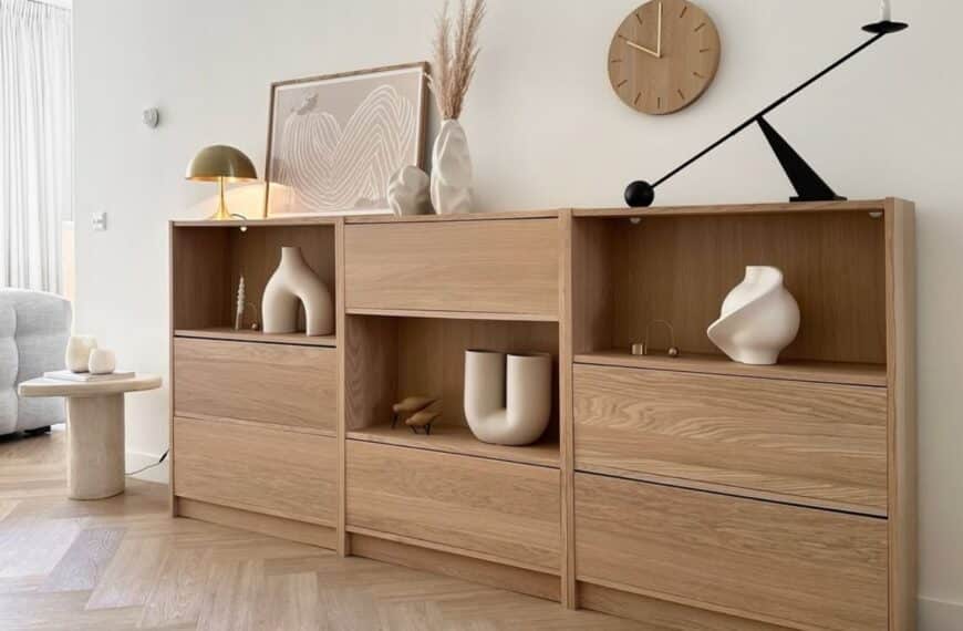 BILLY credenza flip down door hack