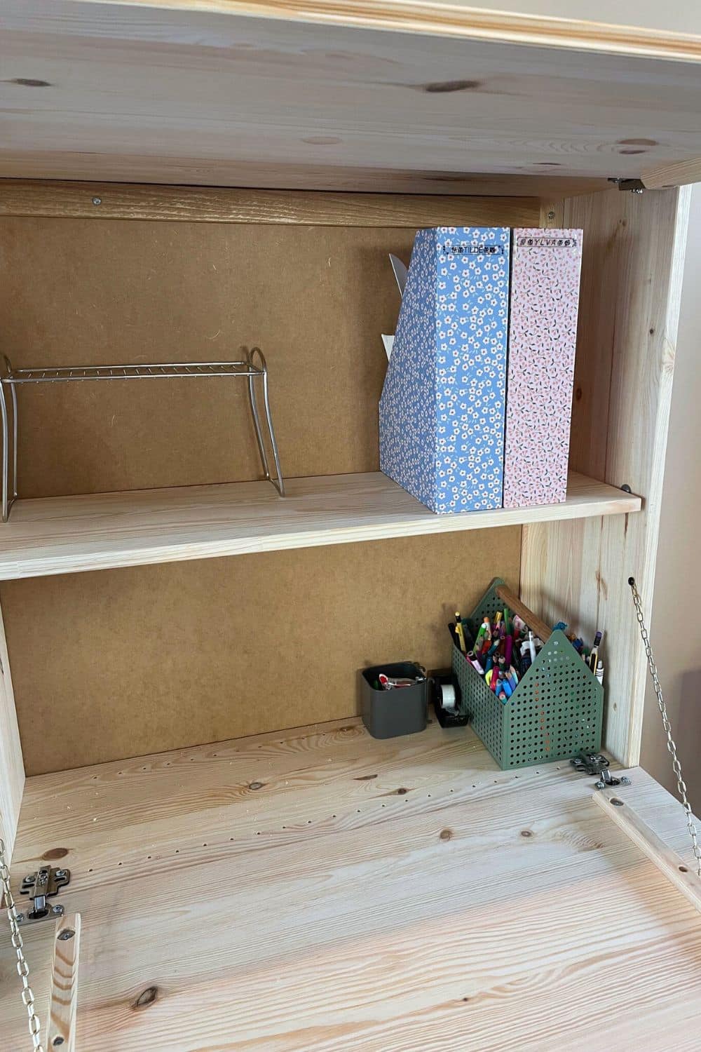ikea ivar desk hack wall-mounted floating desk with storage