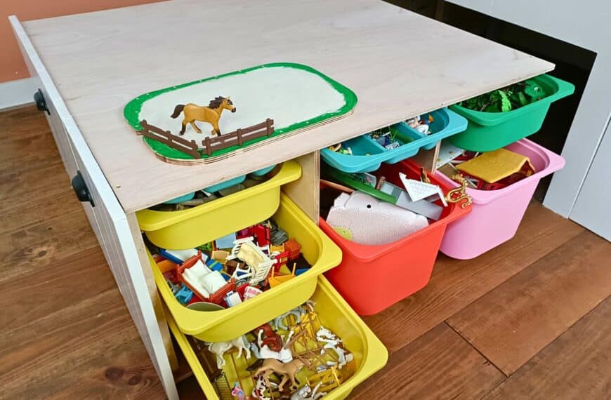 pull out storage drawer for playmobile with trofast containers 3