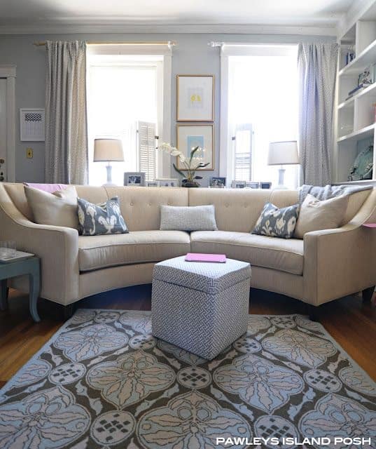 Curved Couch in Beige