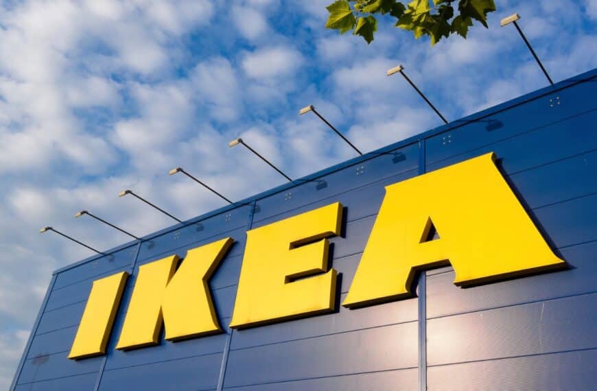 IKEA store front with logo