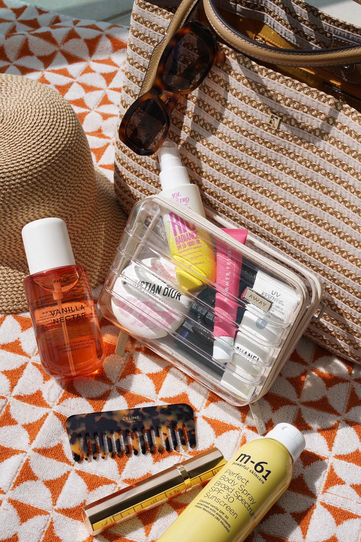 Away Clear Stadium Bag as a clutch