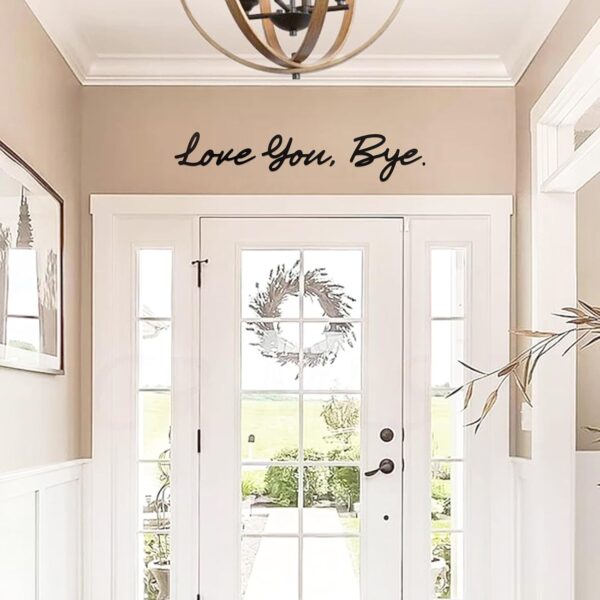 love you bye wood sign
