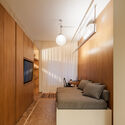 Cinderela Building Apartment / QWE Studio - Interior Photography, Wood, Lighting, Bedroom, Bed