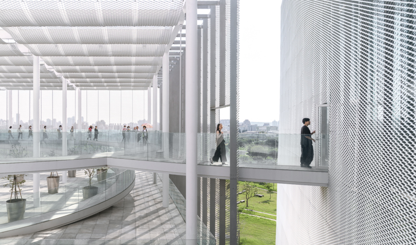 SANAA unveils taichung art museum in taiwan with translucent dual-layer metal facade