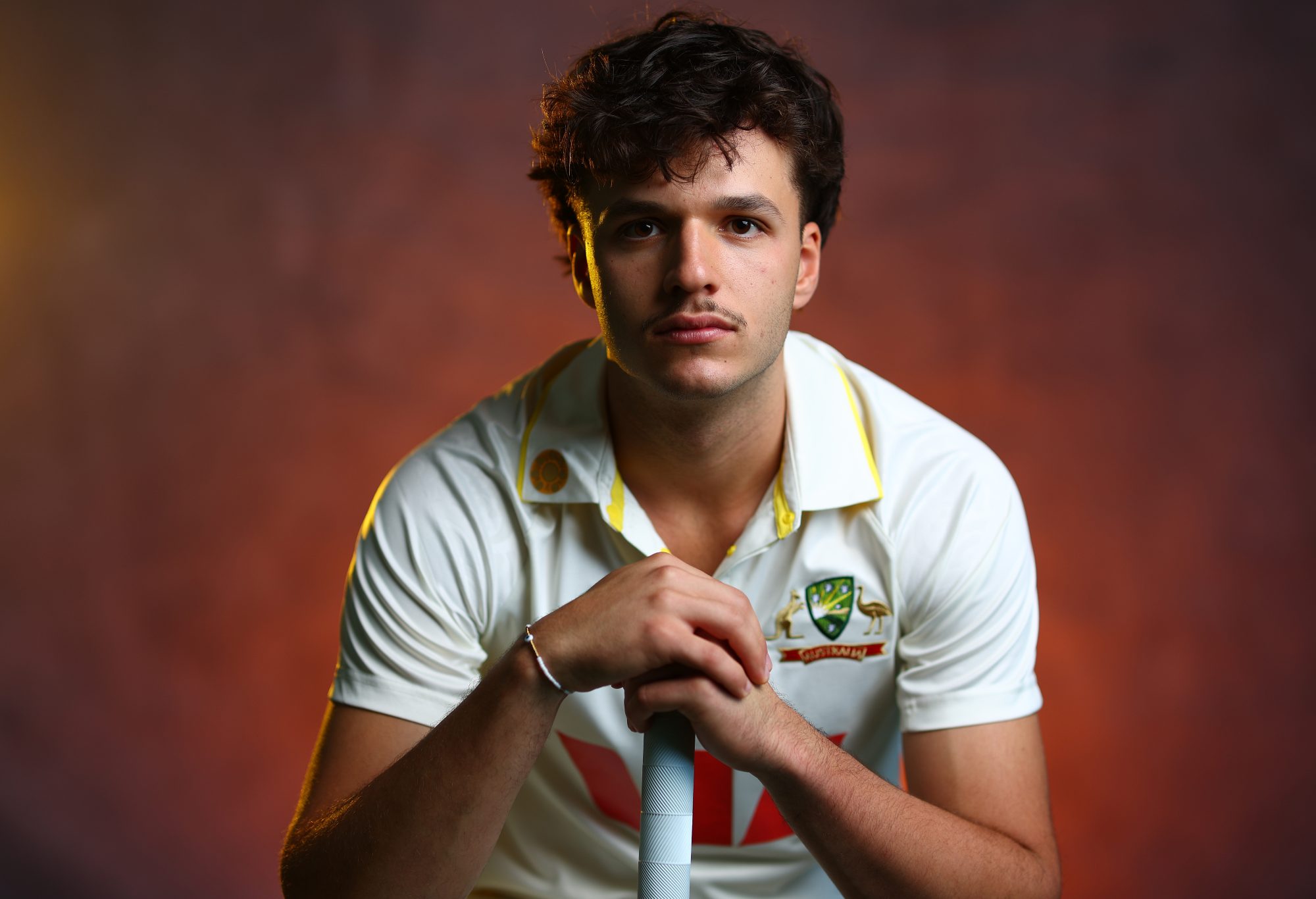 BRISBANE, AUSTRALIA - SEPTEMBER 05: Sam Konstas poses during a portrait session at the National Cricket Centre on September 05, 2025 in Brisbane, Australia. (Photo by Chris Hyde/Getty Images for Cricket Australia)