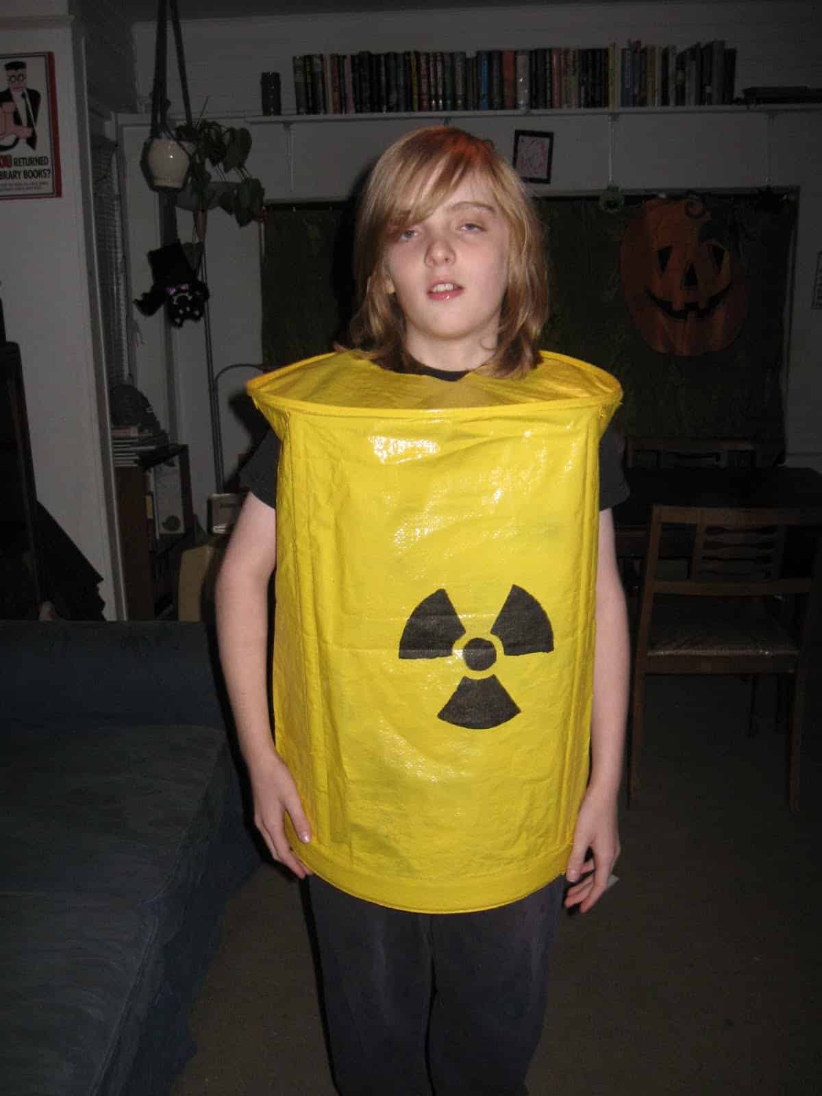 toxic waste barrel costume - IKEA Hackers toxic barrel costume using IKEA hamper
