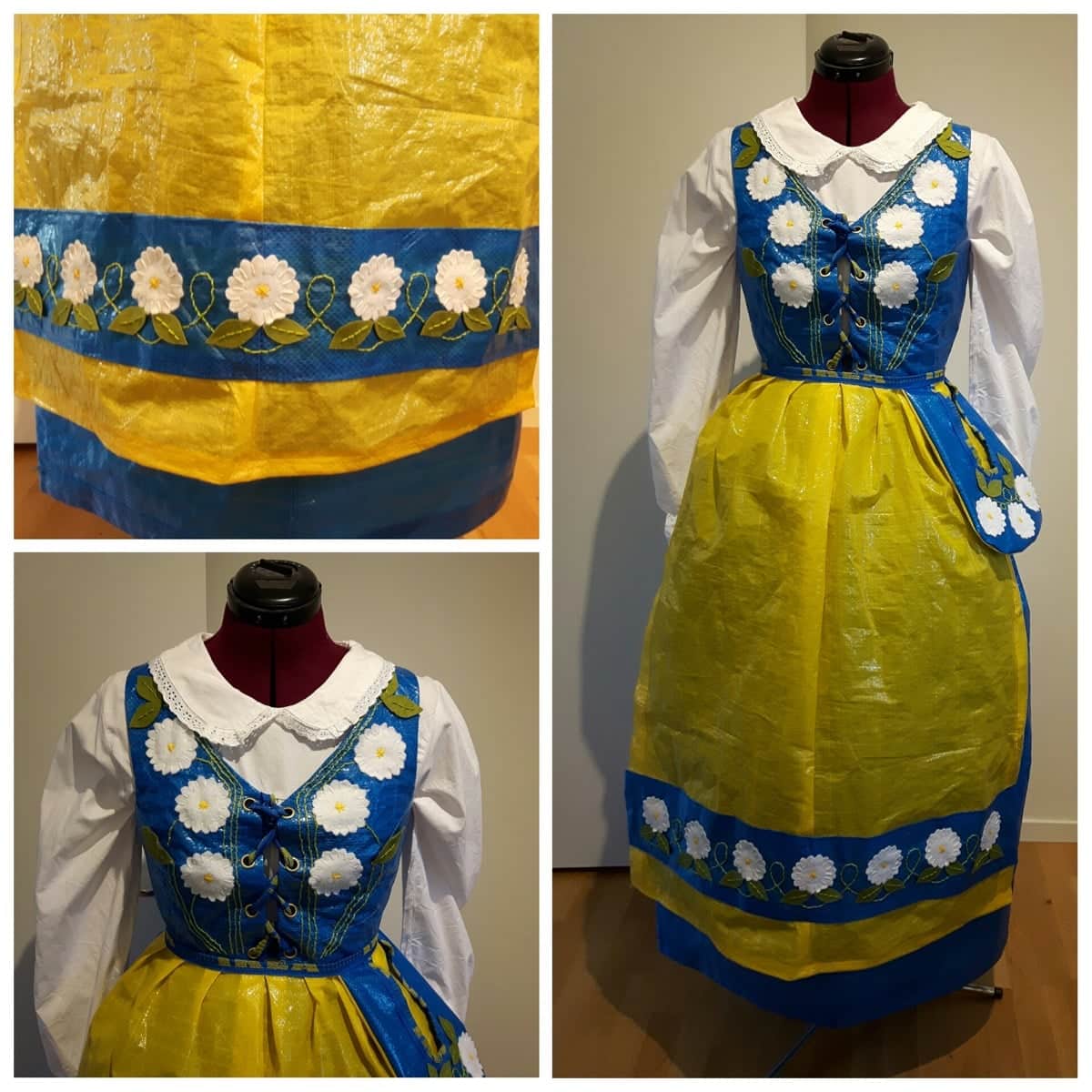 Swedish folk costume from 5 IKEA bags