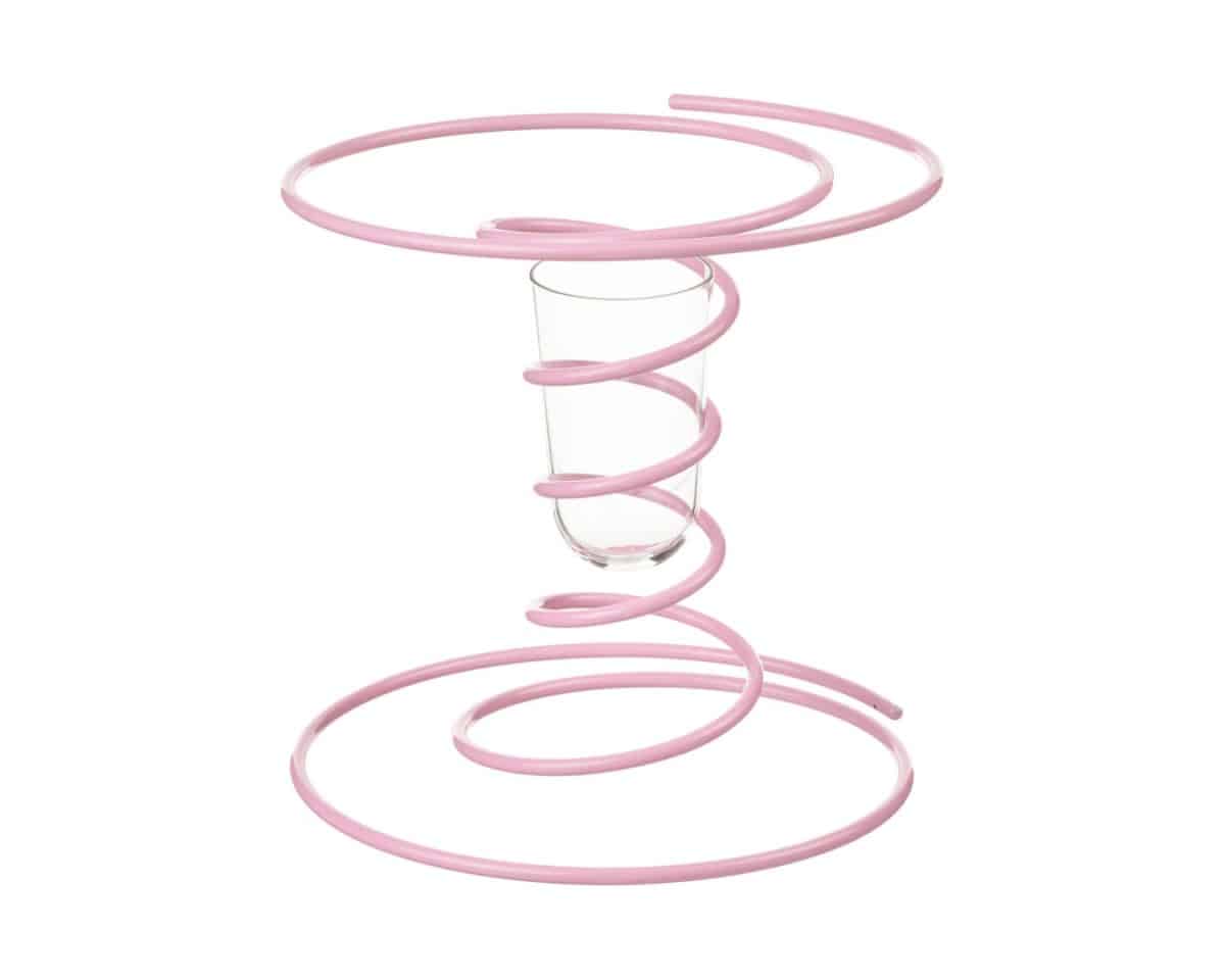 VINTERFINT Pink Spiral Vase