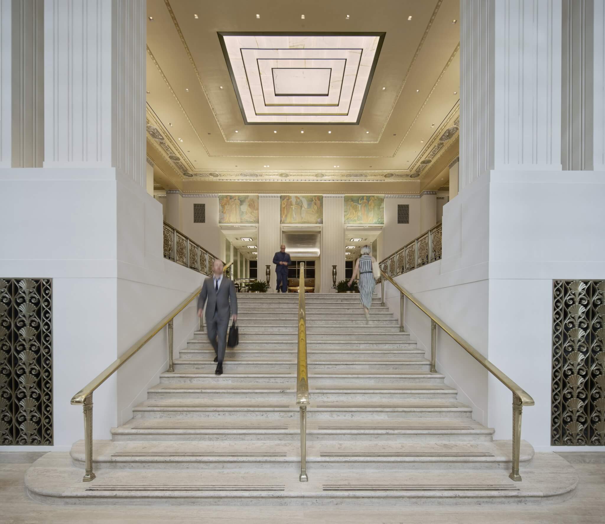 Interior staircase of the Waldorf Astoria