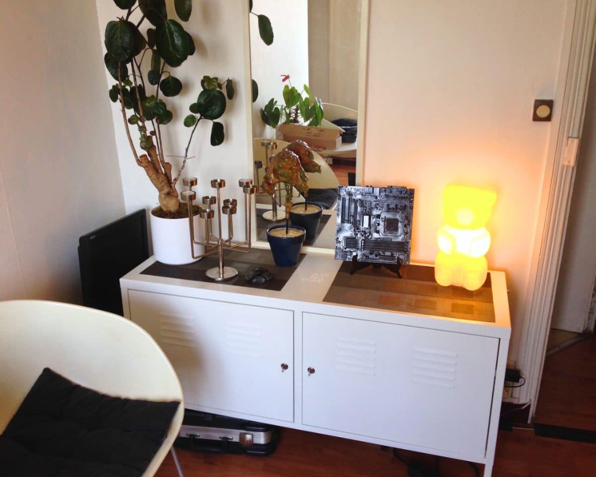 home data center in ikea ps cabinet