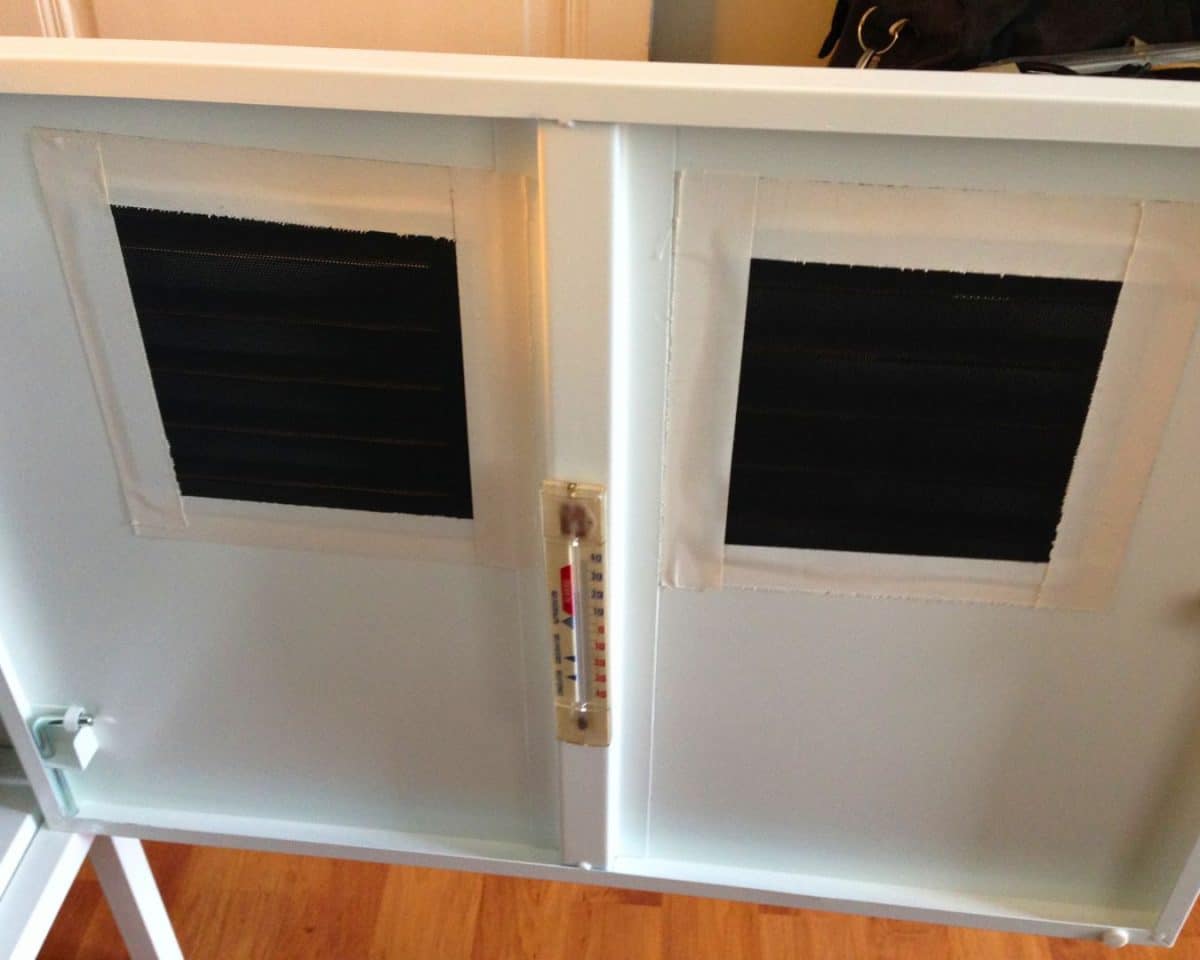home data center in ikea ps cabinet - dust protection