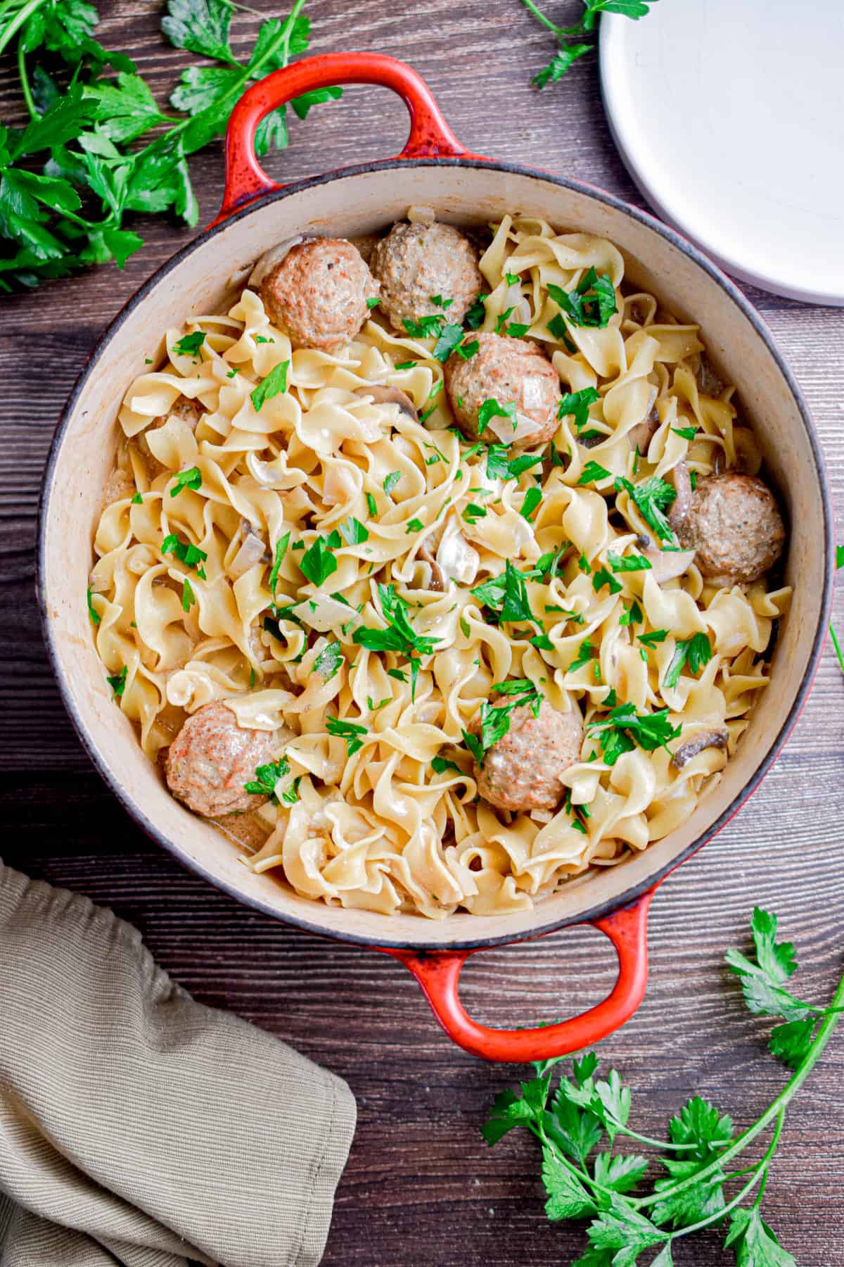 One Pot Meatball Stroganoff (Ready in 20 Minutes!)