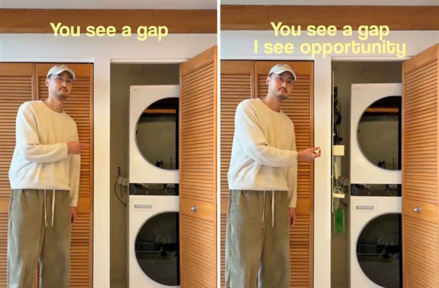 sliding pegboard storage wall hack