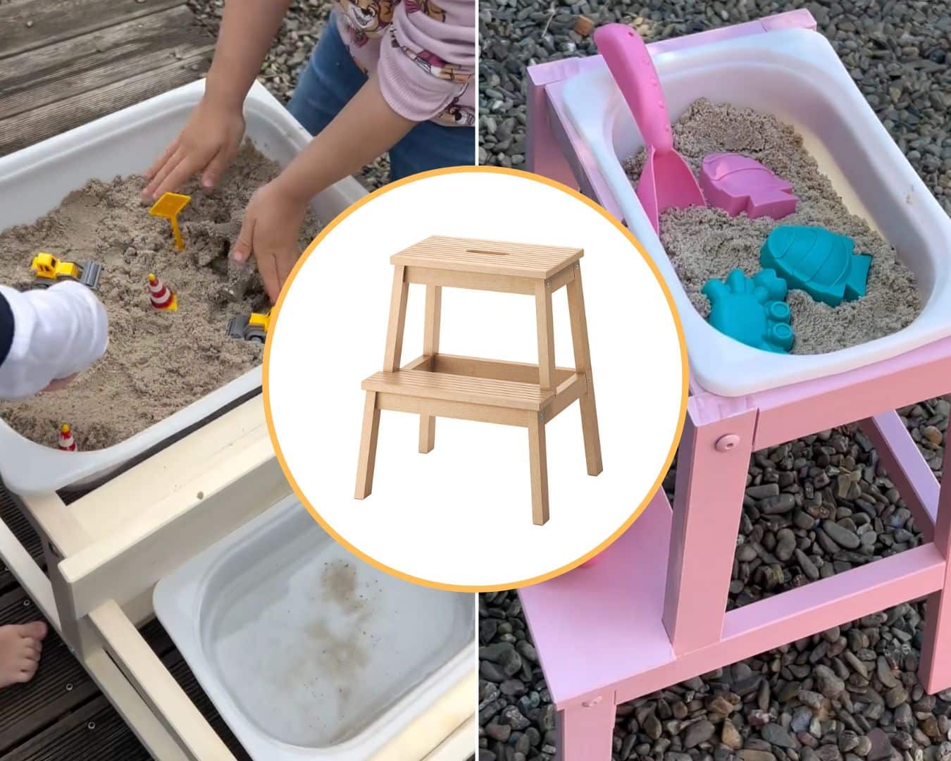 sand-table-ikea-bekvam-diy - IKEA Hackers DIY Water and Sand Sensory Table for Outdoor Play