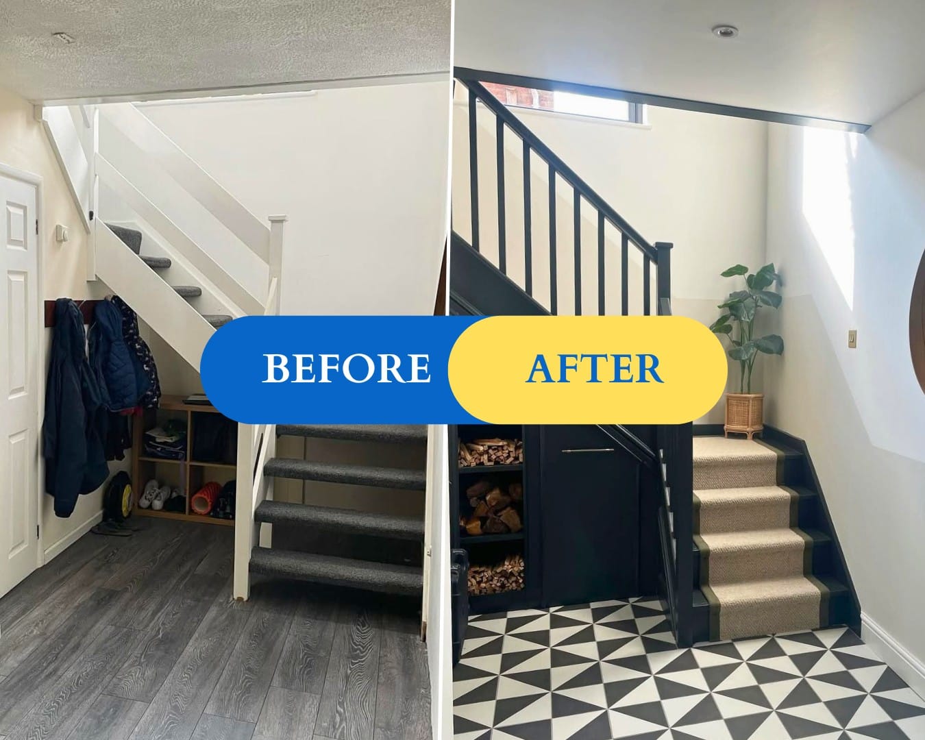 under-stairs-storage-kallax-hack - IKEA Hackers best IKEA Hacks of 2025 - custom understairs storage