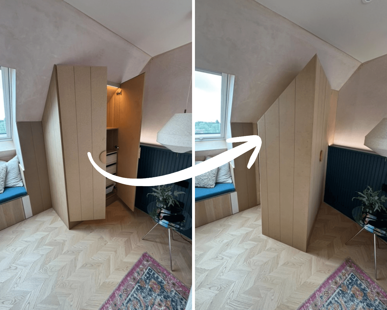 wardrobe-opens-to-hidden-secret-room-1 - IKEA Hackers best IKEA Hacks of 2025 - wardrobe with hidden access