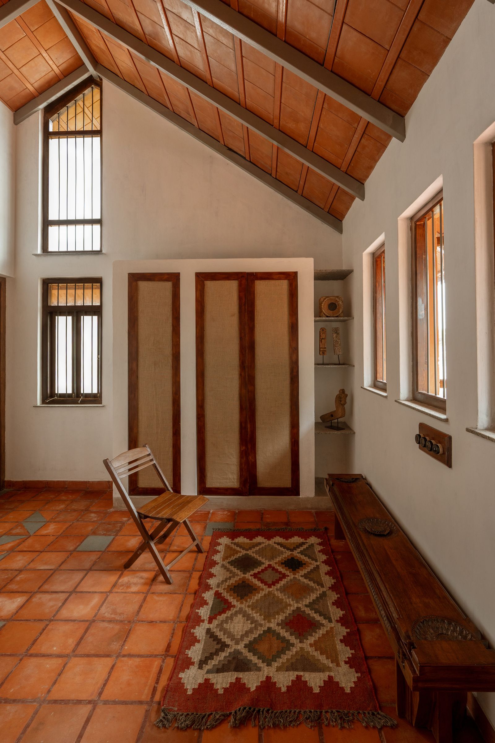 Image may contain Floor Flooring Indoors Interior Design Chair Furniture Wood Architecture Building and Hotel