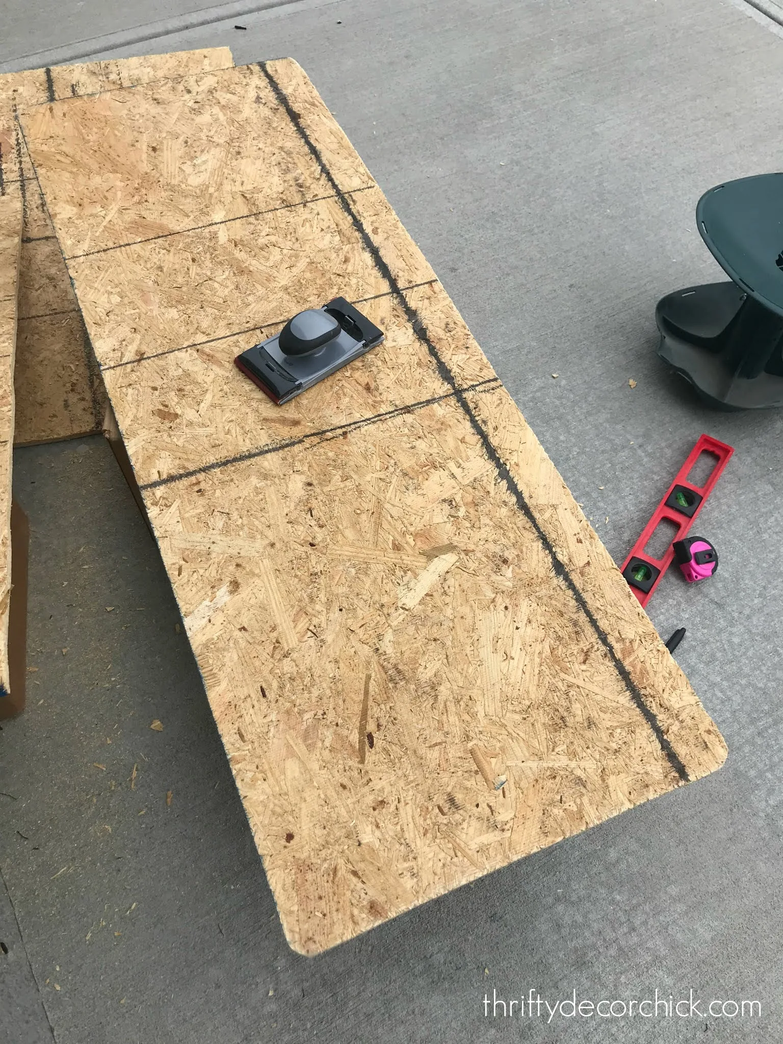 wood base for DIY no sew cushion