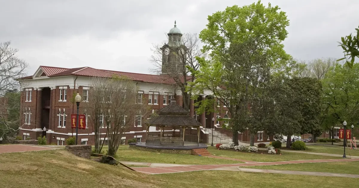 White Hall on the campus of Tuskegee Institute.