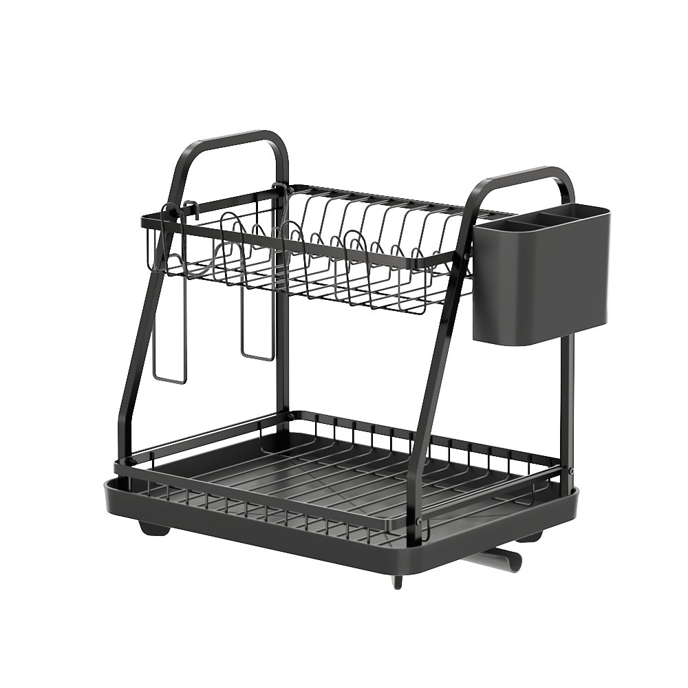 Argos Home 2 Tier Dish Drainer - Black